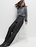 Straight Leg Trousers with Stretch