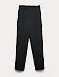 Straight Leg Trousers with Stretch