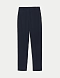 Straight Leg Trousers with Stretch