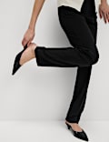 Straight Leg Trousers with Stretch
