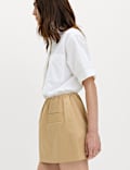 Pure Cotton Twill Mini A-Line Skirt