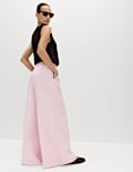 Lyocell Rich Pleat Front Palazzo Trousers