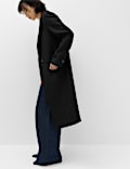 Longline Tailored Coat with Wool