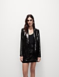 Embellished Relaxed Single Breasted Blazer