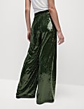 Sequin Wide Leg Trousers