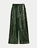 Sequin Wide Leg Trousers