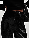 Sequin Wide Leg Trousers