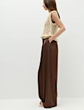 Satin Wide Leg Trousers
