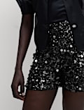 Sequin High Waisted Shorts