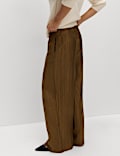 Lyocell Rich Crinkle Wide Leg Trousers