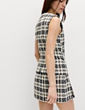 Tailored Checked Asymmetric Single Breasted Waistcoat