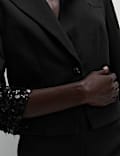 Sequin Cropped Blazer