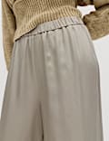 Satin Wide Leg Trousers