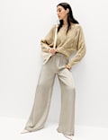 Satin Wide Leg Trousers