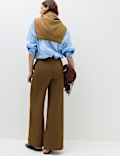 Tailored Side Tab Wide Leg Trousers