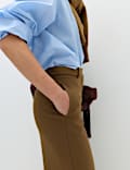Tailored Side Tab Wide Leg Trousers