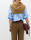 Tailored Side Tab Wide Leg Trousers