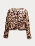 Sequin Cropped Jacket