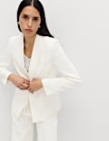 Tie Belted Blazer with Linen