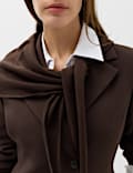 Tailored Cinched Waist Asymmetric Blazer