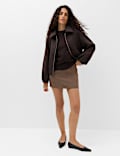 Micro Check Mini Skirt