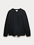 Ponte Collarless Tailored Jacket