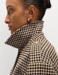 Checked Collared Short Jacket