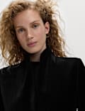Cotton Rich Velvet Waisted Tailored Blazer
