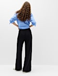 Premium Jersey Seam Detail Wide Leg Trousers