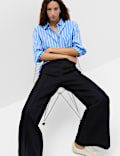Premium Jersey Seam Detail Wide Leg Trousers