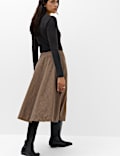 Checked Midi Circle Skirt