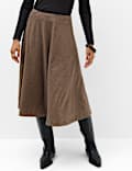 Checked Midi Circle Skirt