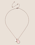 Rose Quartz Cluster Pendant 