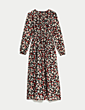 Lyocell™ Rich Printed Midi Waisted Dress