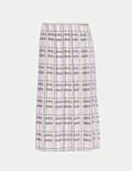 Checked Midaxi A-Line Skirt