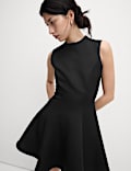 Round Neck Mini Skater Dress