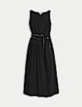 Belted Midaxi Waisted Dress