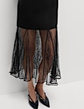 Sheer Lace Midaxi Dress