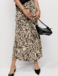 Animal Print Maxi Slip Skirt