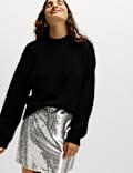 Sequin Mini A-Line Skirt