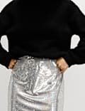 Sequin Mini A-Line Skirt