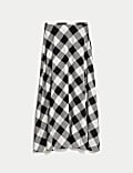 Checked Maxi A-Line Skirt