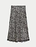 Satin Polka Dot Midaxi Slip Skirt