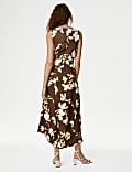 Lyocell Blend Floral Midaxi Column Dress