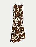 Lyocell Blend Floral Midaxi Column Dress