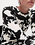 Printed Round Neck Midaxi Column Dress