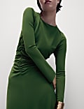 Jersey Round Neck Midaxi Column Dress
