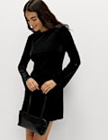 Velvet Mini Skater Dress