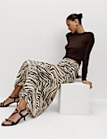 Printed Midaxi Slip Skirt