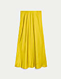 Σατέν μίντι-μάξι φούστα